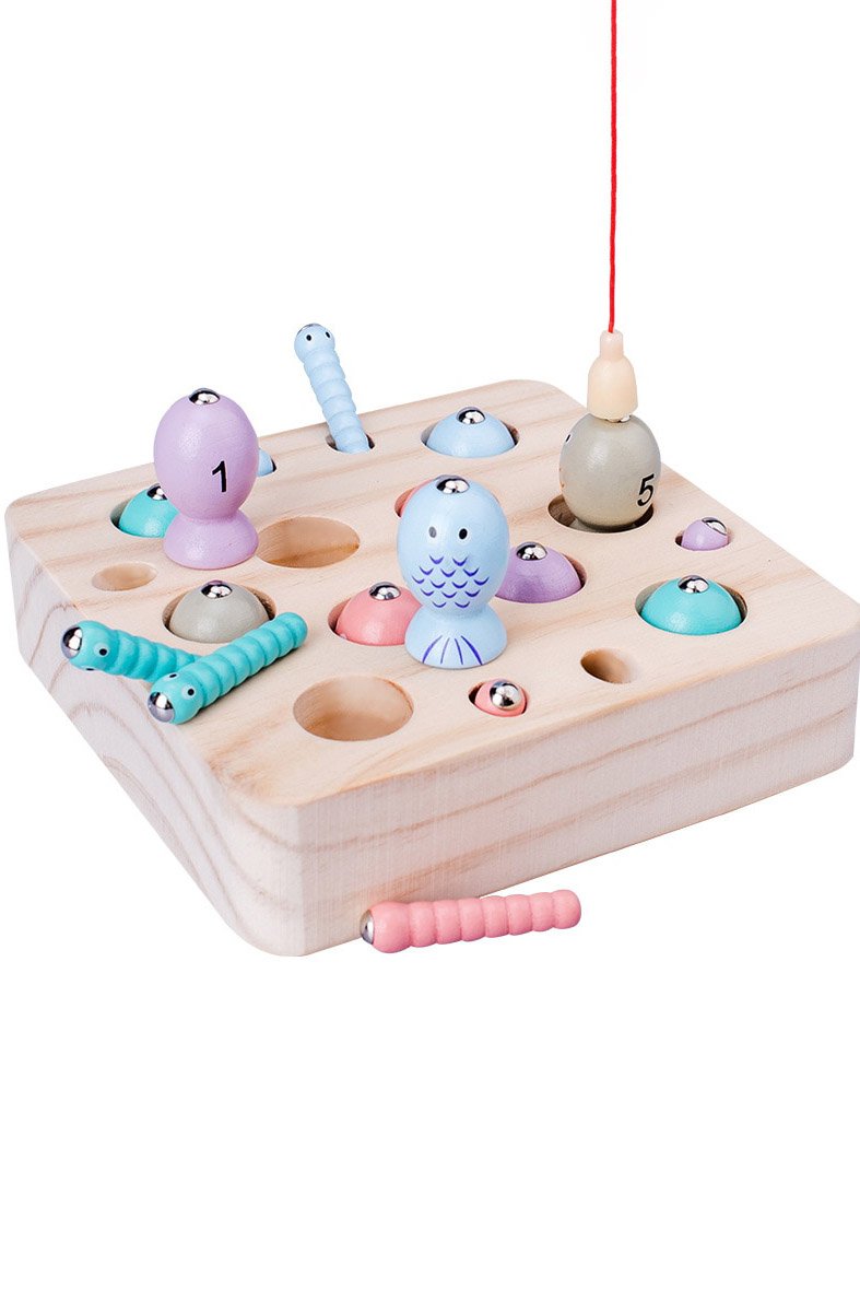 Ophy Magnetisches Angelspiel | 7 Lächelnde Kaninchen 5 Verrückte Karotten  Montessori Spielzeug ab 2 Jahre Kinderspielzeug 3 in 1 Baby Holz  Magnetspiel